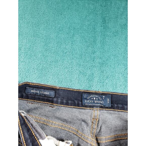 Lucky Brand Jeans Size 6 Womens Blue Stretch Pant Denim Mid Rise Brooke Straight - Picture 3 of 13